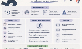 Инфографика когнитивное искажение Ускорение