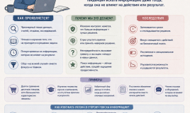 Инфографика когнитивное искажение Уклон в сторону поиска информации