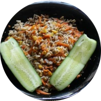 Рис с чечевицей и кукурузой в аэрогриле